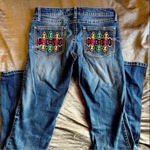 Colorful Wrangler Rock 47 Boot Cut Jeans